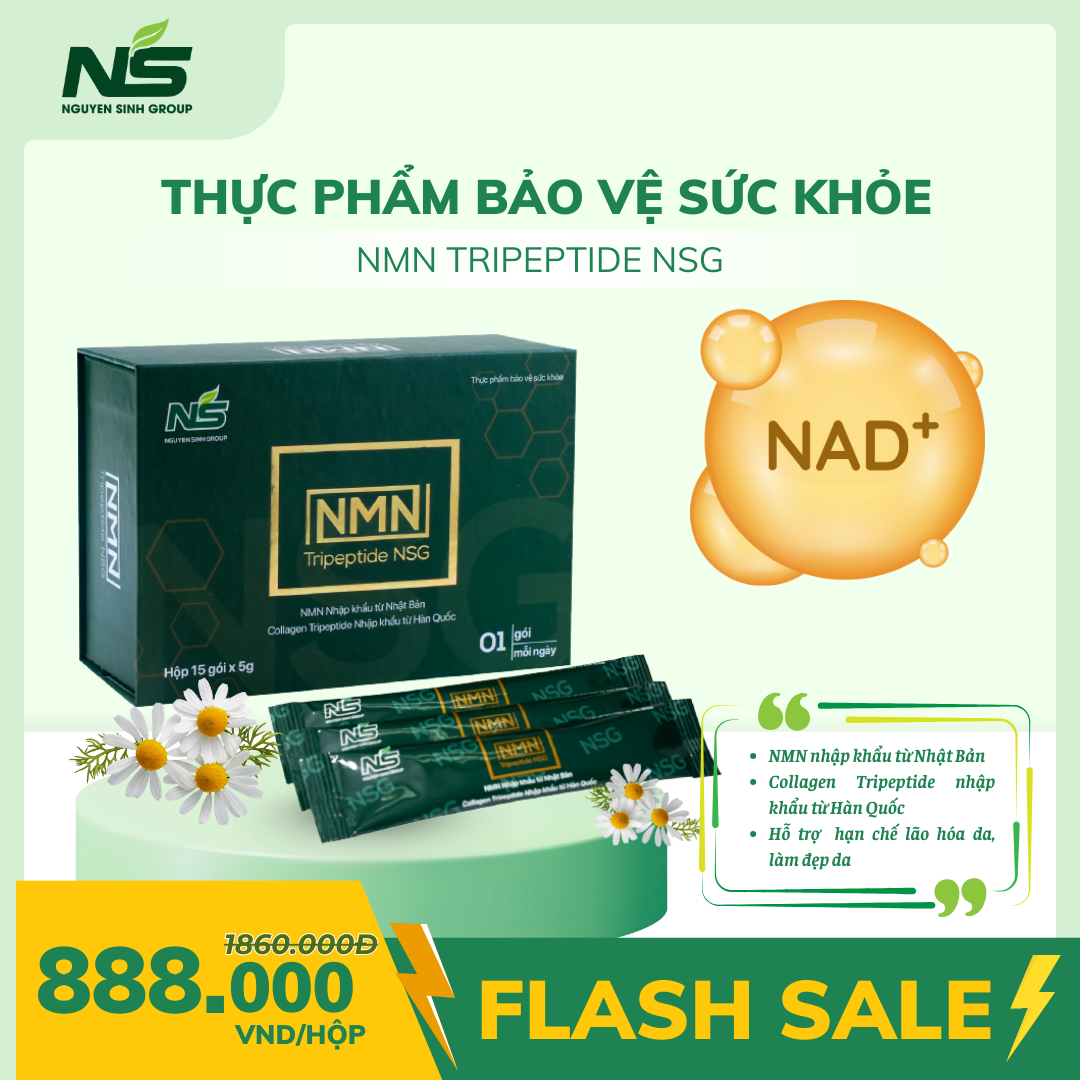 Thực phẩm bảo vệ sức khỏe NMN TRIPEPTIDE NSG Hộp 15gói x 5g